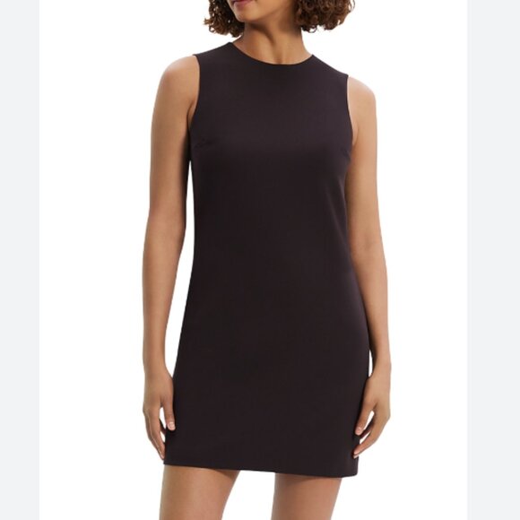 Theory Dresses & Skirts - NWT Theory Shift Dress in Admiral Crepe Hickory dark brown